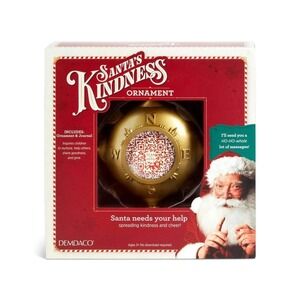 Demdaco Santa's Kindness Interactive Christmas Ornament & Journal NEW